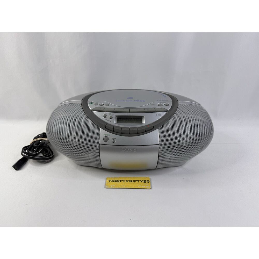 Sony CFD-S350 - CD/Cassette Portable Boombox With Power Cord 100% Working